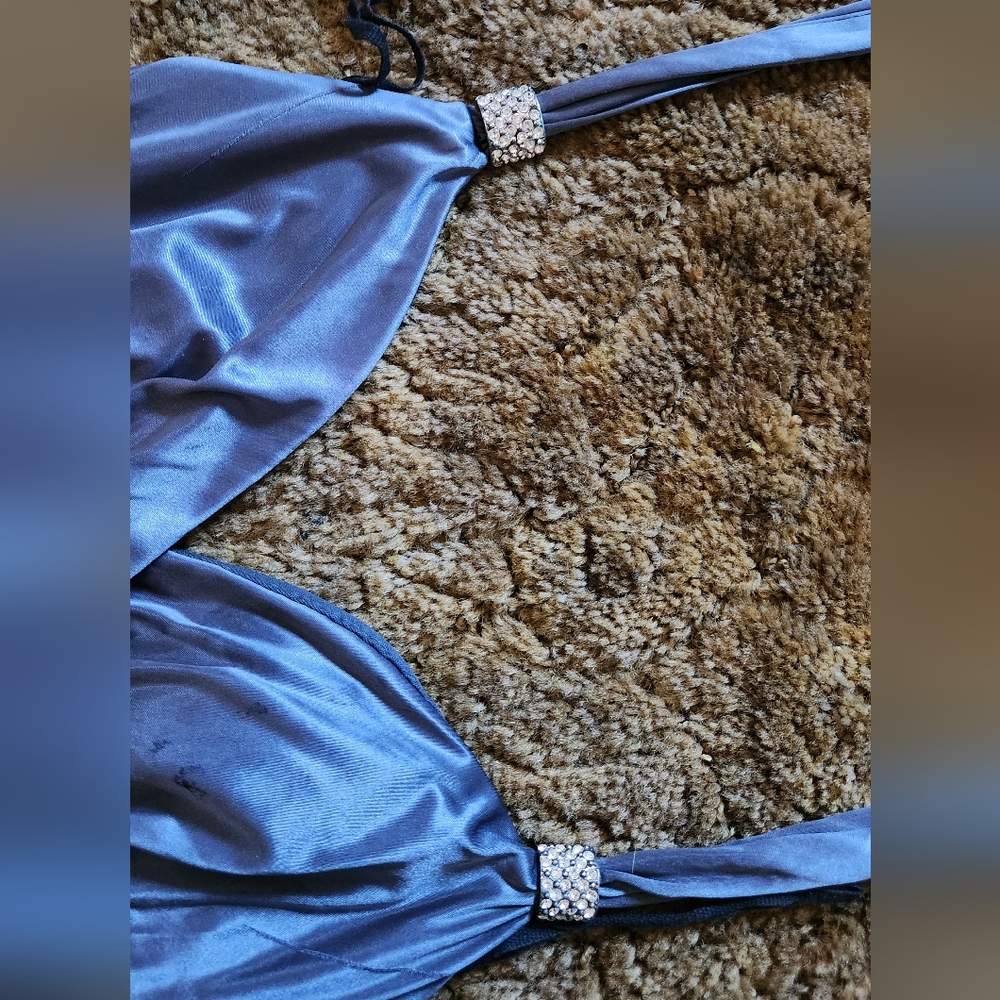 Ruby Rox Silver Halter Top Dress Sized Medium - Picture 5 of 5